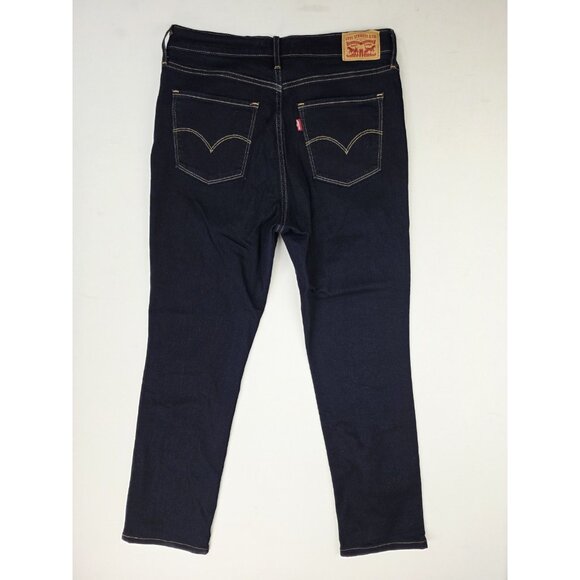 Levi's Size 30X29 Womens 724 High Rise Straight Blue Denim 5 Pocket Logo Jeans - Picture 1 of 14